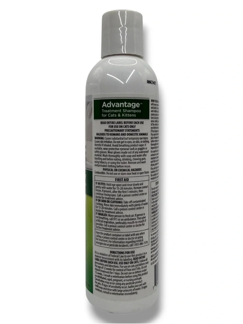 Advantage Flea & Tick Shampoo for Cats Kittens 8 oz Kills Fleas & Ticks